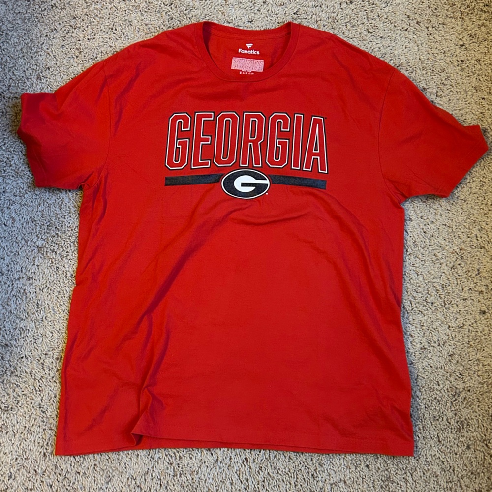 Fanatics Georgia Red Short Sleeve Tee